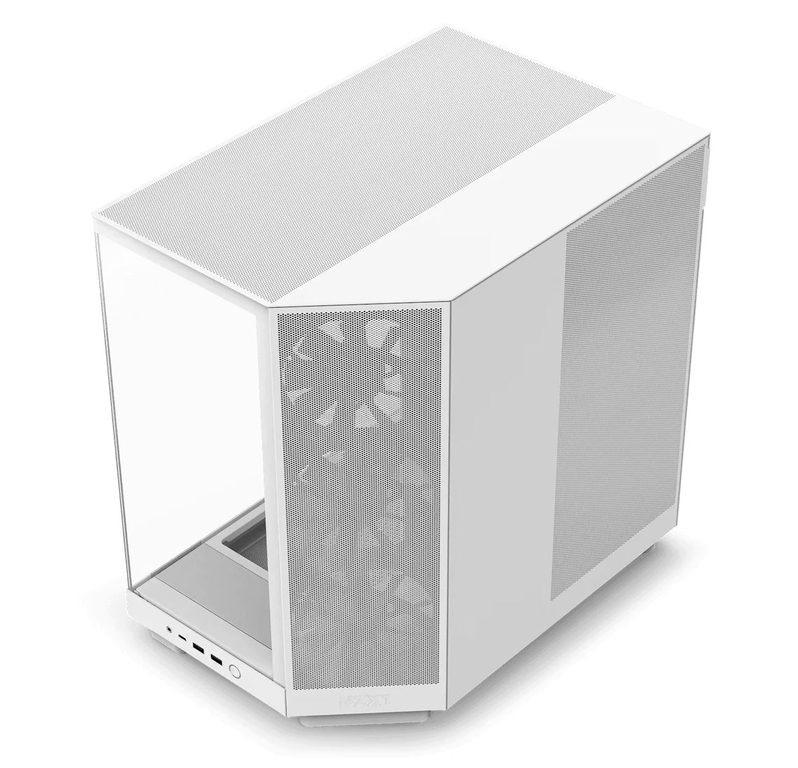 NZXT H6 Flow Compact Dual-Chamber Tempered Glass White PC Case